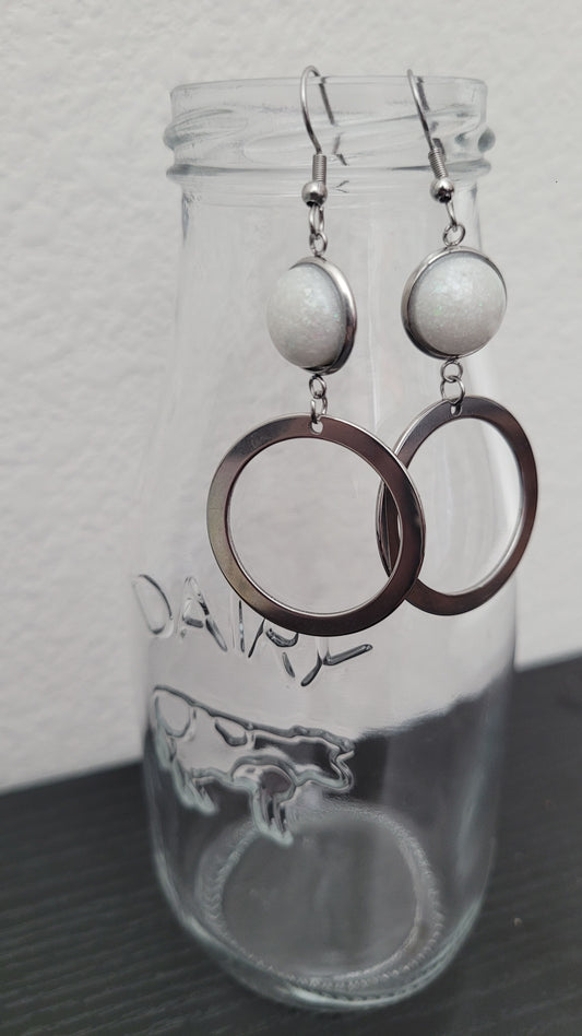 Dangling Moostone Earrings