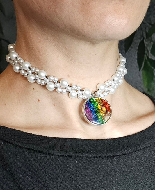 Rainbow Pearl Neckband